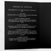 お祝い・オブ・ライフ・フォト・コラージュ葬儀 三つ折りプログラム (内部最初)