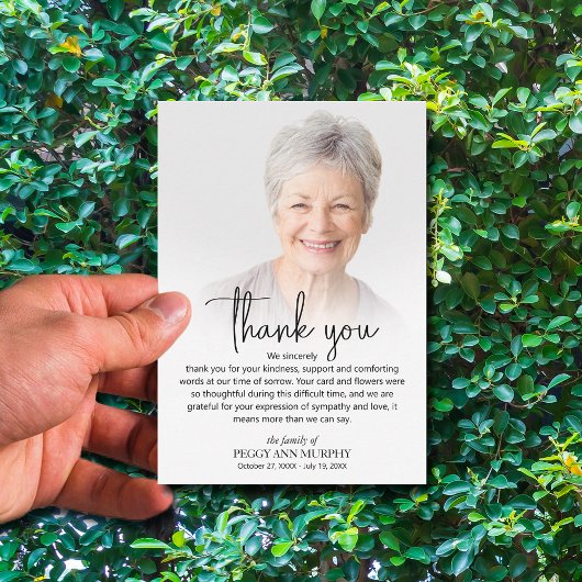 お祝い・オブ・ライフ・フォト サンキューカード