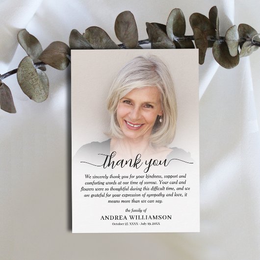 お祝い・オブ・ライフ・フォト サンキューカード