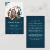 お祝い・オブ・ライフ・フォト・ブロンズ・祈りの言葉・カード 名刺 (正面/裏面)