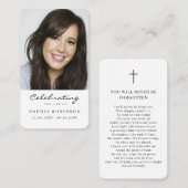 お祝い・オブ・ライフ・フォト・メモリアル・祈りの言葉・カード 名刺 (正面/裏面)