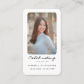 お祝い・オブ・ライフ・フォト・メモリアル・祈りの言葉・カード 名刺 (正面)