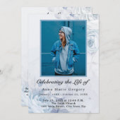 お祝い・オブ・ライフ・ブルー写真エレガントフローラ プログラム (正面/裏面)
