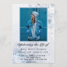 お祝い・オブ・ライフ・ブルー写真エレガントフローラ プログラム