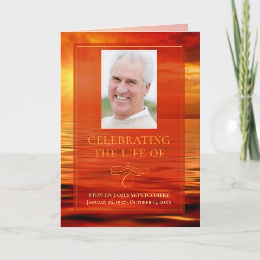 お祝い・オブ・ライフ・プログラム夕日海地平線 プログラム (正面)