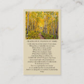 お祝い・オブ・ライフ・マウンテンハイク同情カード 名刺 (正面)