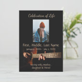 お祝い・オブ・ライフ・ミュージック・ギター 招待状 (スタンド正面)