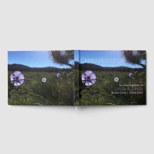 お祝い・オブ・ライフ・メモリアルフローラ写真カスタム撮影 ゲストブック (全面)