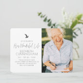 お祝い・オブ・ライフ・メモリアルモダン写真 招待状 (スタンド正面)