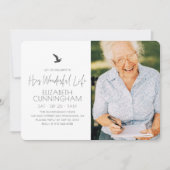 お祝い・オブ・ライフ・メモリアルモダン写真 招待状 (正面)