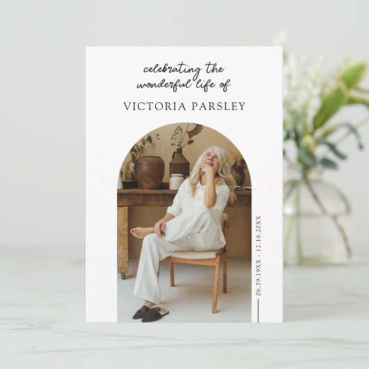 お祝い・オブ・ライフ・メモリアル写真アーチ 招待状 (スタンド正面)