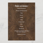 お祝い・オブ・ライフ・メモリアル写真皮革葬儀 プログラム (裏面)