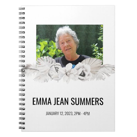 お祝い・オブ・ライフ・メモリアル客書写真 ノートブック (正面)