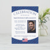 お祝い・オブ・ライフ・メモリアル葬儀サービス写真 招待状 (スタンド正面)