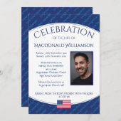 お祝い・オブ・ライフ・メモリアル葬儀サービス写真 招待状 (正面/裏面)