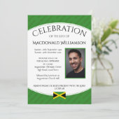 お祝い・オブ・ライフ・メモリアル葬儀ジャマイカ写真 招待状 (スタンド正面)