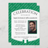 お祝い・オブ・ライフ・メモリアル葬儀ナイジェリア写真 招待状 (正面/裏面)