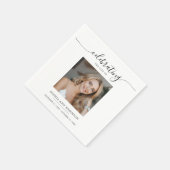 お祝い・オブ・ライフ・メモリアル葬儀写真 スタンダードカクテルナプキン (角)