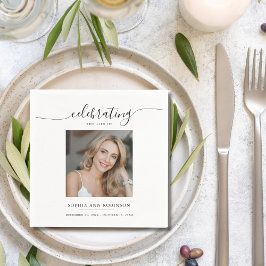 お祝い・オブ・ライフ・メモリアル葬儀写真 スタンダードカクテルナプキン