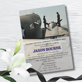 お祝い・オブ・ライフ・メモリアル葬儀写真、パイロット、 招待状