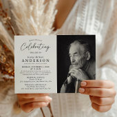 お祝い・オブ・ライフ・メモリアル葬儀写真 招待状