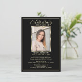 お祝い・オブ・ライフ・メモリアル黒人写真・詩 招待状 (スタンド正面)