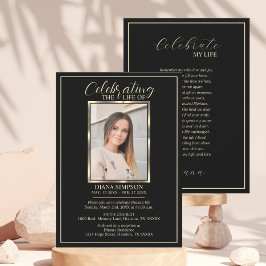 お祝い・オブ・ライフ・メモリアル黒人写真・詩 招待状