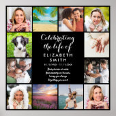 お祝い・オブ・ライフ・メモリアル12写真サイン ポスター (正面)