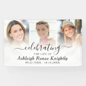 お祝い・オブ・ライフ・メモリアル3フォトバナー 横断幕 (横)