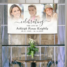 お祝い・オブ・ライフ・メモリアル3フォトバナー 横断幕