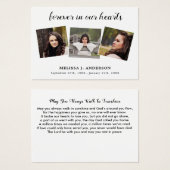 お祝い・オブ・ライフ・メモリアル3フォト祈りの言葉カード (正面&裏面)