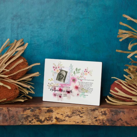 お祝い・オブ・ライフ・メモリアル・ギフトADDフォト・バース フォトプラーク (側面)