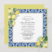 お祝い・オブ・ライフ・メモリアル・サービス・レモンスクエア 招待状 (正面/裏面)