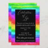 お祝い・オブ・ライフ・メモリアル・サービス 招待状 (正面/裏面)