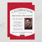 お祝い・オブ・ライフ・メモリアル・トリニダード・フォト 招待状 (正面/裏面)