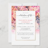 お祝い・オブ・ライフ・メモリアル・ブライト・フローラ 招待状 (正面)