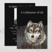 お祝い・オブ・ライフ・メモリアル・レメブランス・ウルフ 招待状 (正面/裏面)