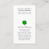 お祝い・オブ・ライフ・メモリアル・写真・カード 名刺 (裏面)