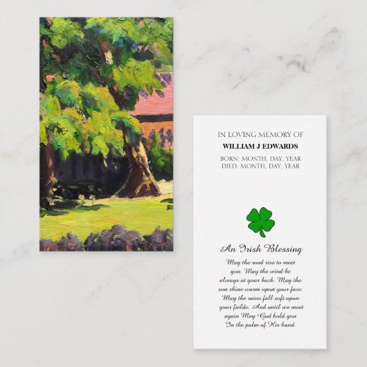 お祝い・オブ・ライフ・メモリアル・写真・カード 名刺 (正面/裏面)