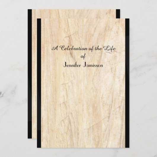 お祝い・オブ・ライフ・招待状フェイク・パーチメント 招待状 (正面/裏面)