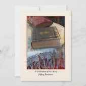 お祝い・オブ・ライフ・招待状、ヴィンテージ・バイブル 招待状 (正面)