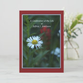 お祝い·オブ·ライフ·招待状、白い野草 招待状 (スタンド正面)