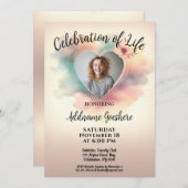 お祝い・オブ・ライフ – 穏やかな海 招待状 (正面/裏面)