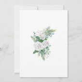 お祝い・オブ・ライフ・葬儀写真白フローラ 招待状 (裏面)