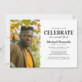 お祝い・オブ・ライフ・葬儀写真 招待状 (正面)