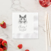 お祝い オーダーメイド 猫 手描き 結婚式 縁ありカクテルナプキン (インサイチュ)