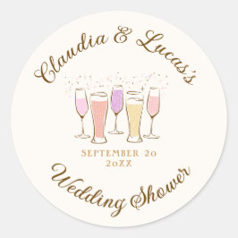 お祝い カップル 男女混合 ウェディング シャワー ラウンドシール