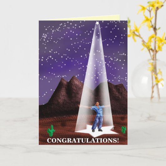 お祝い! カード (黄色い花)