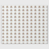 お祝い、ケーキおよび紙吹雪 ラッピングペーパー (フラット)