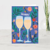 お祝い スパークリング ワイン シャンパン 花の歓声 カード (正面)